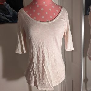 Quarter Sleeve Pink Speckled T Shirt